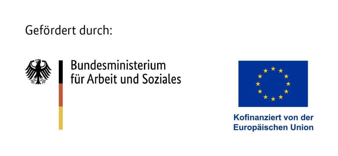 Logos des Bundesministeriums für Arbeit und Soziales und der Europäischen Union